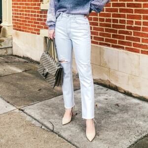 NWT Grlfrnd Denim The Karolina High Rise Straight Crop